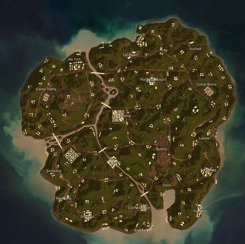 绝地求生最新爆料地图,神秘岛屿探险，揭秘绝地求生全新战局